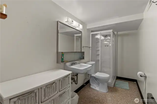 Lower level 3/4 bath.