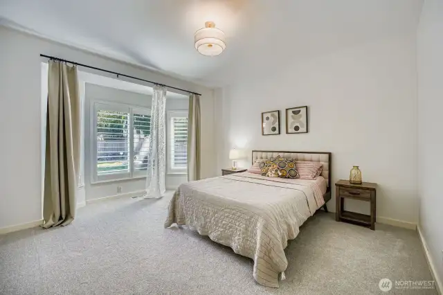 Spacious main floor primary bedroom