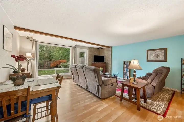 View of the living and dining area