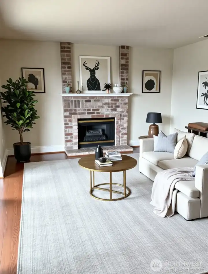 virtual staged living room