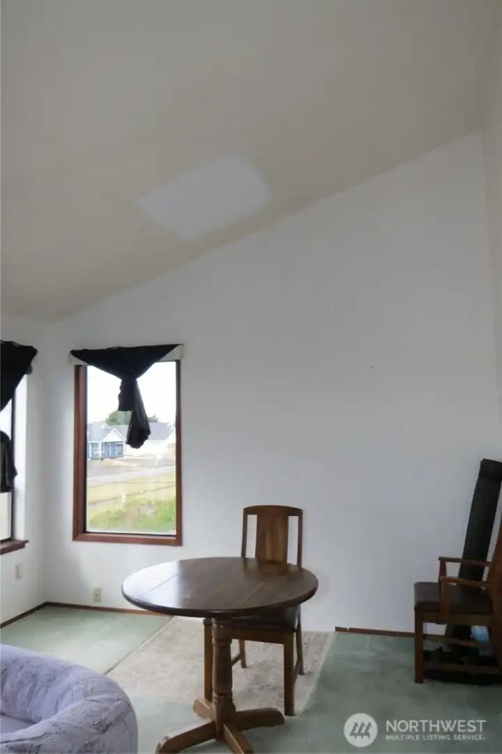 VIEW OF THE LIVING ROOM WITH THE VAULTED CEILINGS!
