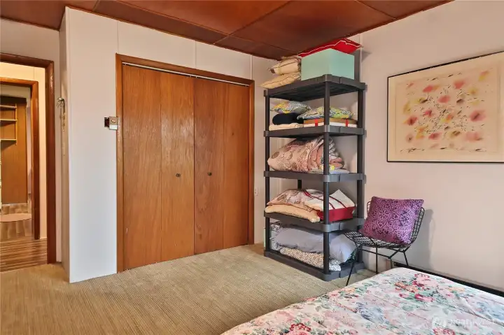 Looking out from the second bedroom.