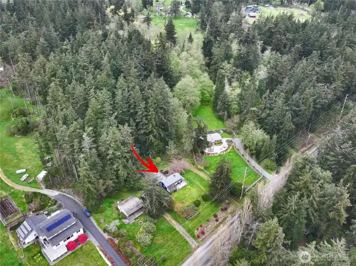 Second aerial view of the home.