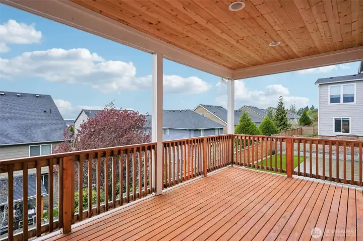 Main floor covered deck