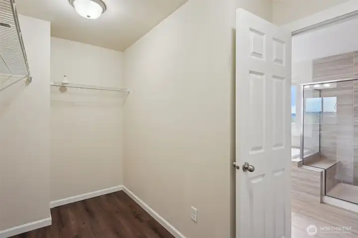 Primary walkin closet