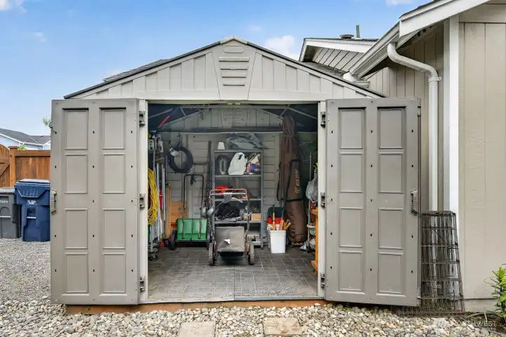Great for yard tools and mower Great for yard tools and mower