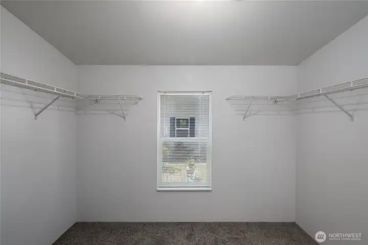 Primary walk in closet