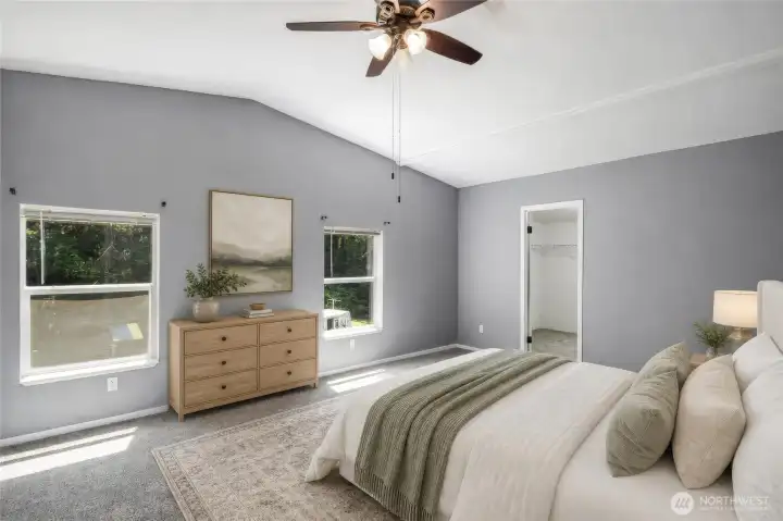 Primary Bedroom virtually staged