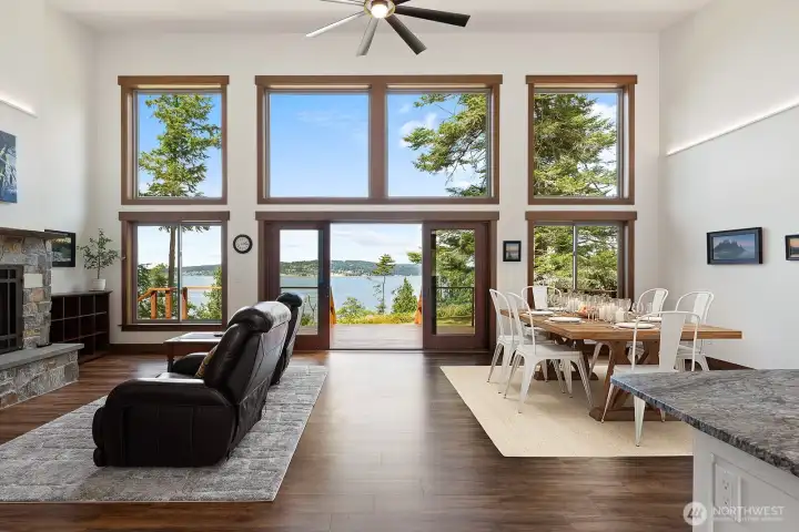 Virtually Staged Dining Room. Look how tall the ceillings are!