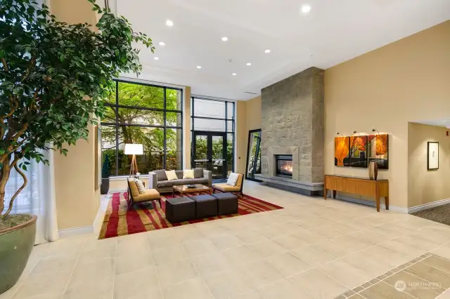 Beautiful front lobby. Mailboxes and concierge