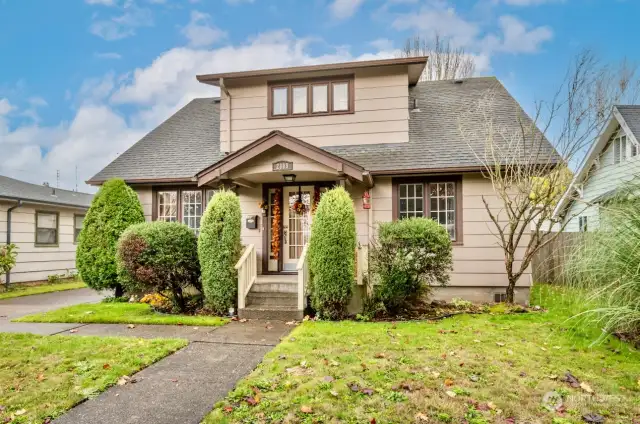 Welcome home! Has own driveway, and detached garage