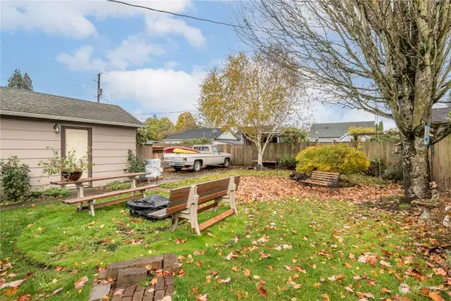 Fenced in RV parking with alley access