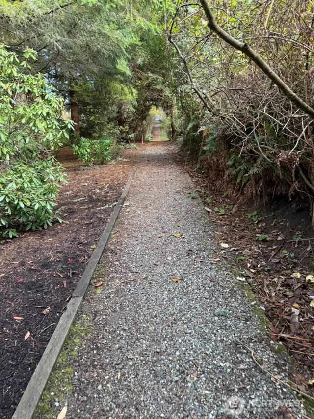 Down the Community trail from Bridge View to the HOA Beach
