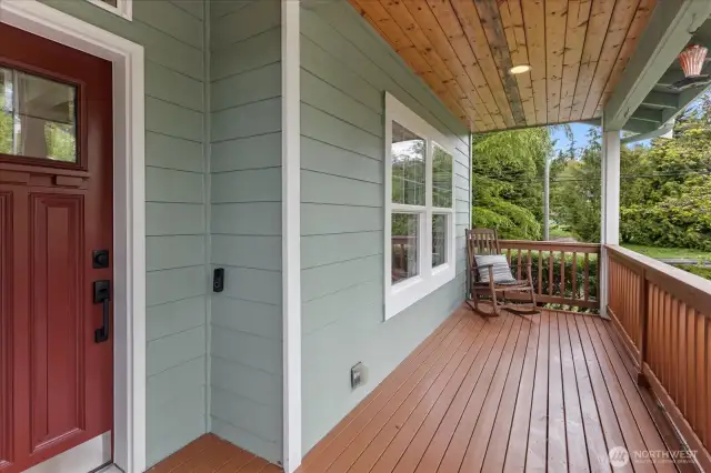 Enclosed porch.
