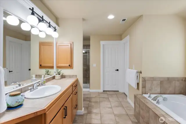 Primary suite, large soaking tub.