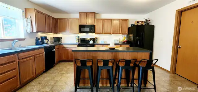 Kitchen with massive pantry not photographed.