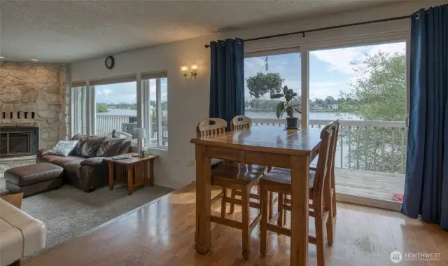 Large sliding doors to access porch.