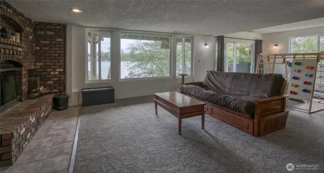 Expansive 2nd living room on lower level.
