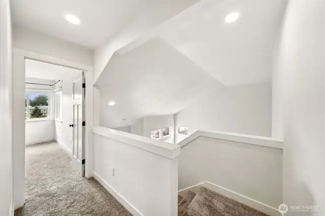 Open stairs to 2nd floor