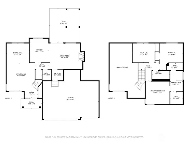 Floorplan both floors with measurements