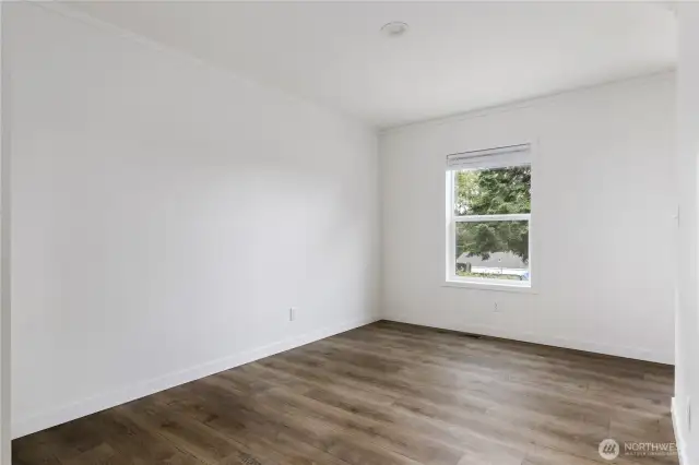 Dining Room is open but with walls for your special people and furniture