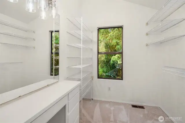 Primary walk in closet