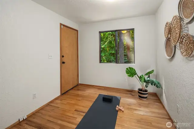 Bonus room in the basement. The door leads to a separate storage room.