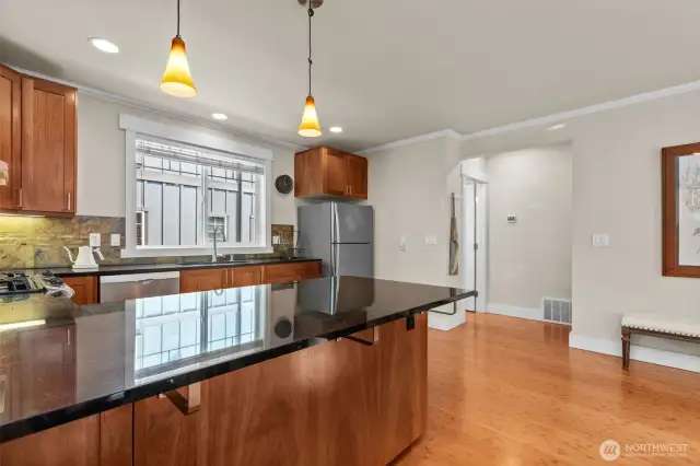 Eat-in counter space.