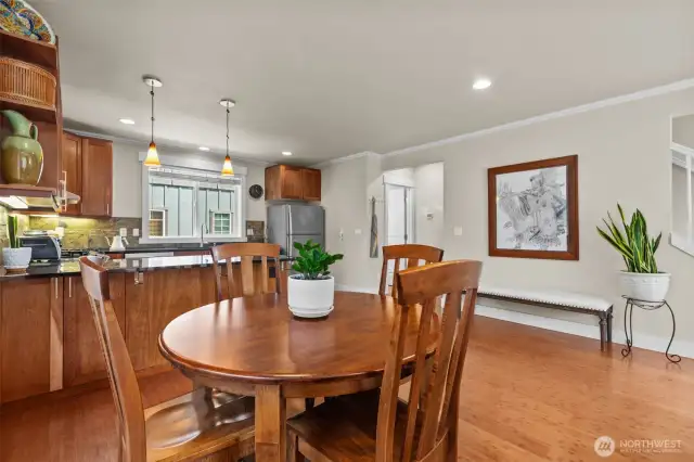 Spacious dining area.