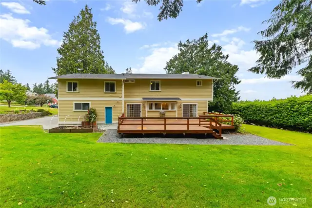 Gorgeous park-like backyard.