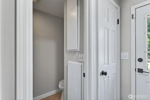 3/4 bath off laundry room