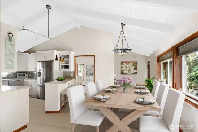 Virtual renovation shows how it would look if the ceilings were whitewashed.