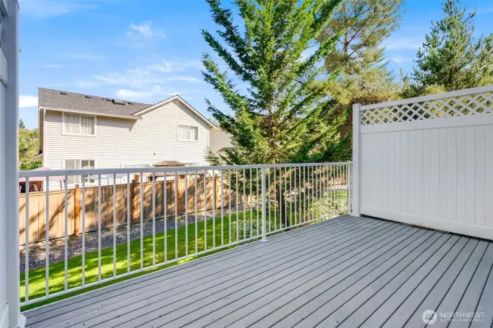 Private and spacious deck.