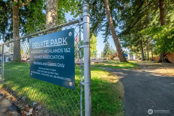 Kingsgate Highlands 1 and 2 Community Center is just outside your door.