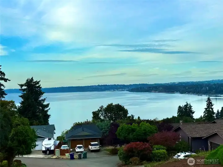 The view driving into the neighborhood.