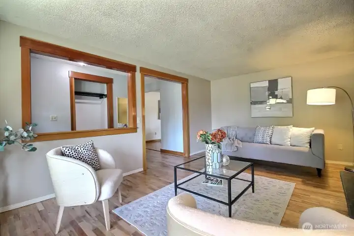 Enjoy the crisp, modern vibe of freshly painted walls in every room, creating a bright, clean, and welcoming atmosphere.