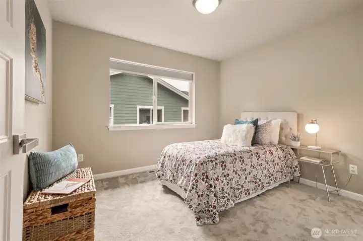 Bedroom #1 and all the bedrooms have fresh paint and new carpets.