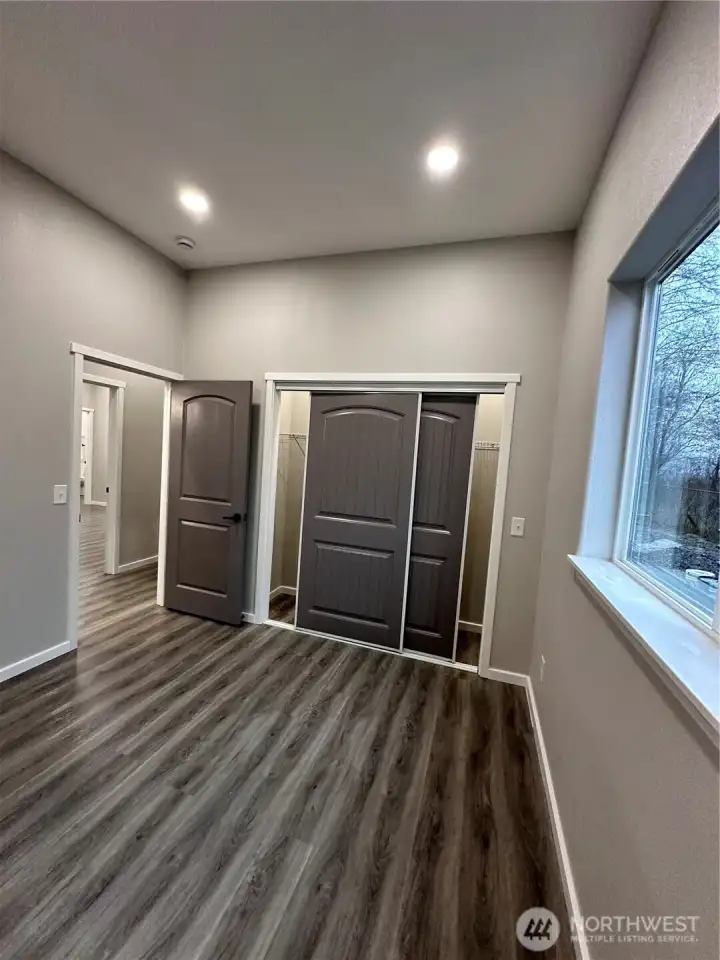 Bedroom #1 & lighted closet