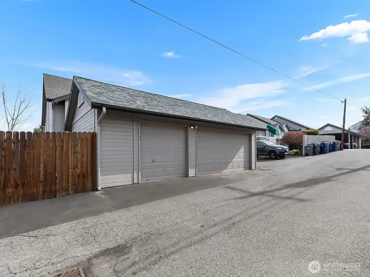 Two-car garage garage with separate, secure storage