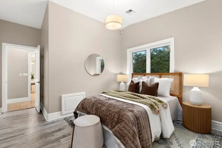 Also on this level is another bedroom or flex space. This room could be the perfect nursery or exercise room. It has a door to the primary bath too!