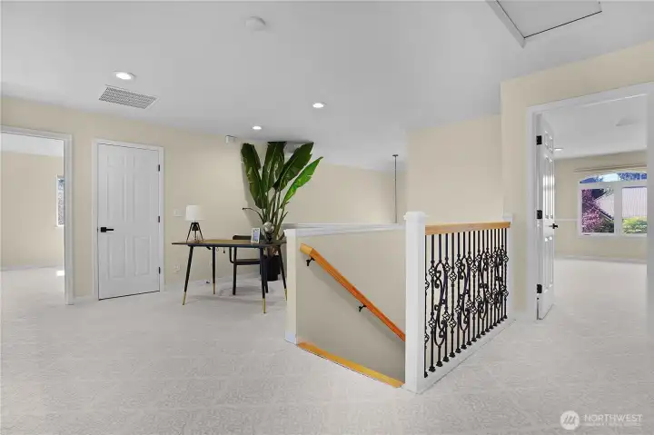 NOOK / Office area with Great Room to the Right, BR to left.