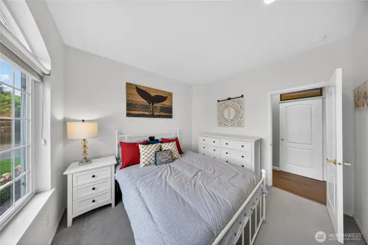 You can see from the first Guest Bedroom all the closet storage in the hallway.  There are two large storage closets just steps away.