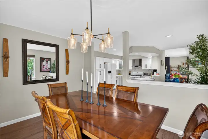 There's lots of space in the open, light Dining Room.  New paint and flooring give this home a fresh clean feel and look.