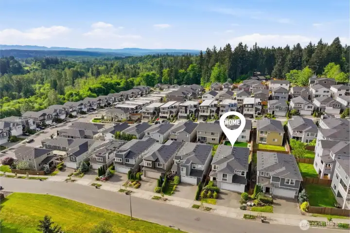 Friendly neighborhood surrounded by lush Evergreens and  mountains views.