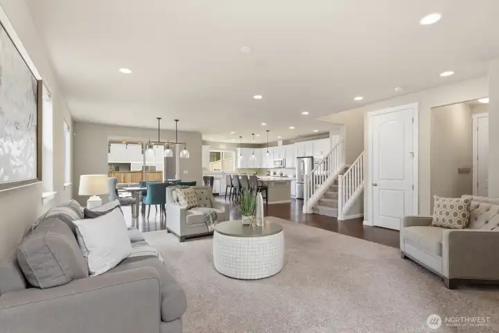 HUGE great room and open floorplan