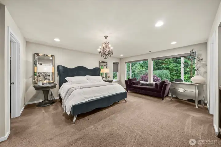 Spacious primary bedroom