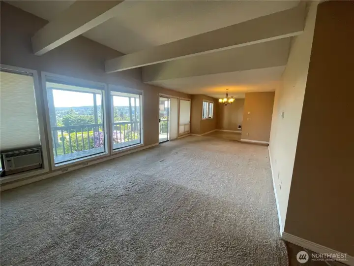 Large living area, with formal dining~