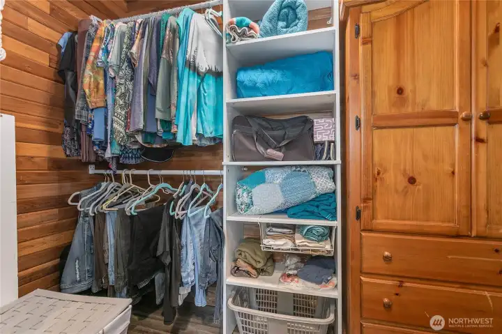 Cedar lined closet in primary Cedar lined closet in primary