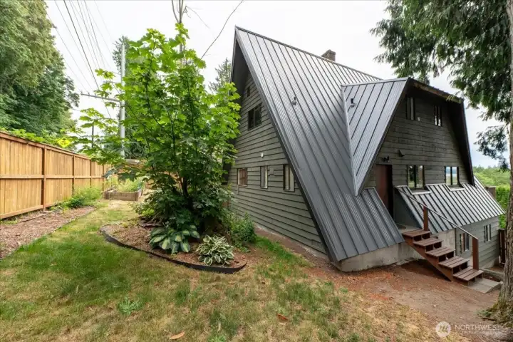 Fenced in backyard is perfect for little ones and pets