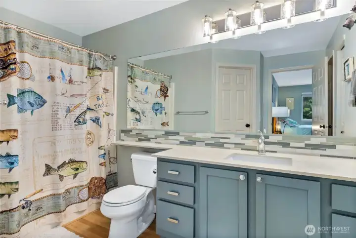 Attached primary bathroom with his and hers walk-in closets! Attached primary bathroom with his and hers walk-in closets!